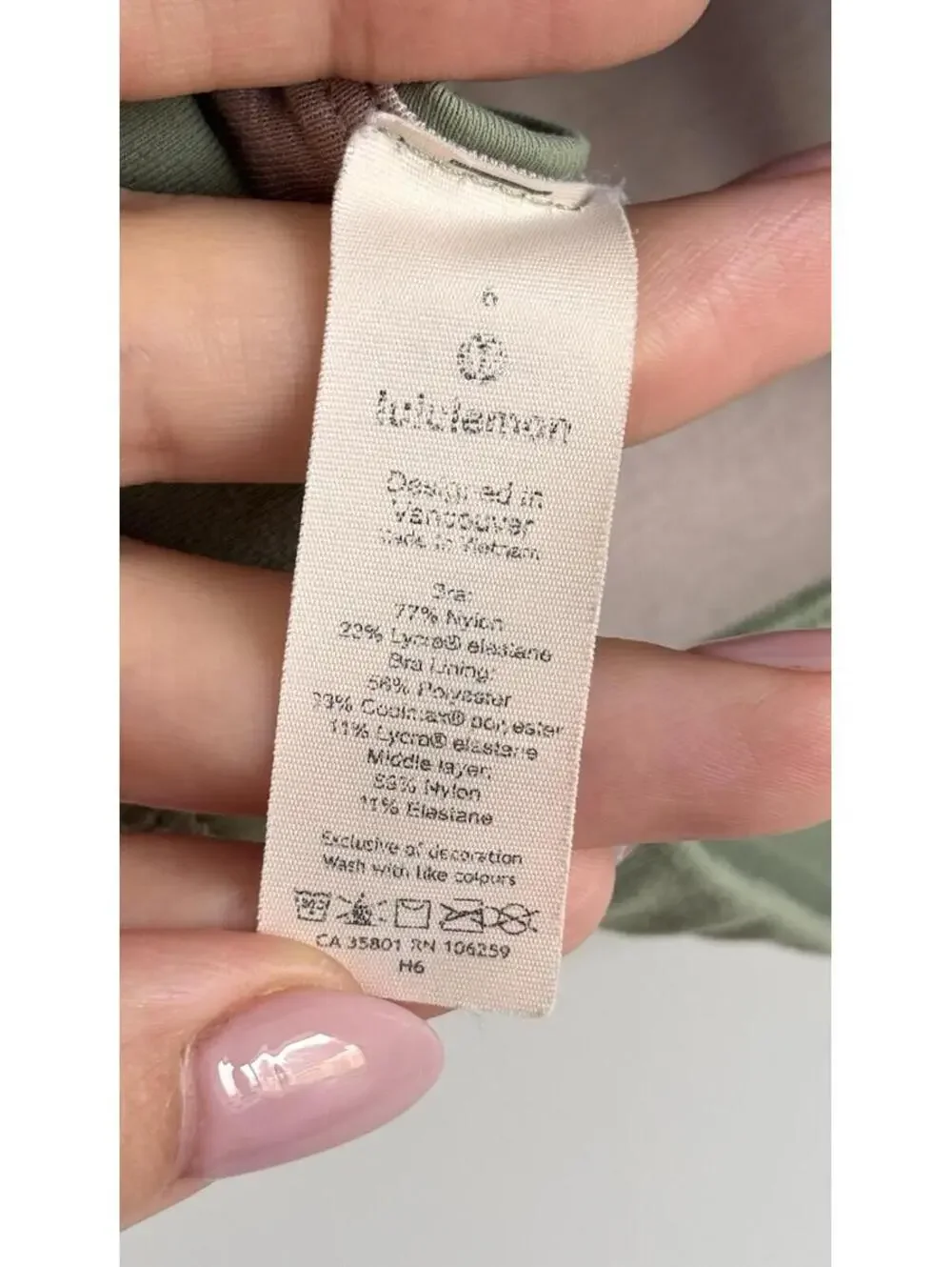 Lululemon Energy Bra Medium Support B-D Cups Green Size 6 Luxtreme